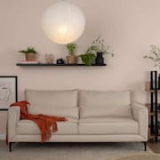 sofá 3 lugares versatti linho bege 210 cm