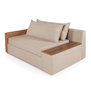 sofá-cama casal 2 lugares com baú lateral panamá linho chocolate