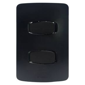Conjunto 2 Interruptores paralelos 10A 250V~ 4x2 Gracia Alumbra Preto