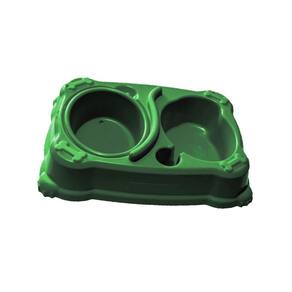 Comedouro E Bebedouro Duplo Prime Verde 1000Ml Pet Au Jel