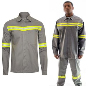 Conjunto Uniforme EPI Faixa Refletiva Nr10 Eletricista Construção Segurança do Trabalho Mecanico Obra Serviço
