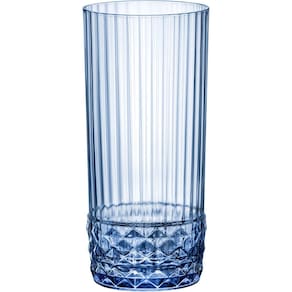 JG 6PÇ COPO LONG DRINK BORMIOLI ROCCO AMERICA 20S VIDRO 490ml 16x7x7cm AZUL