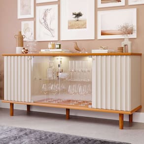 buffet janice 4 pt off white e cinamomo