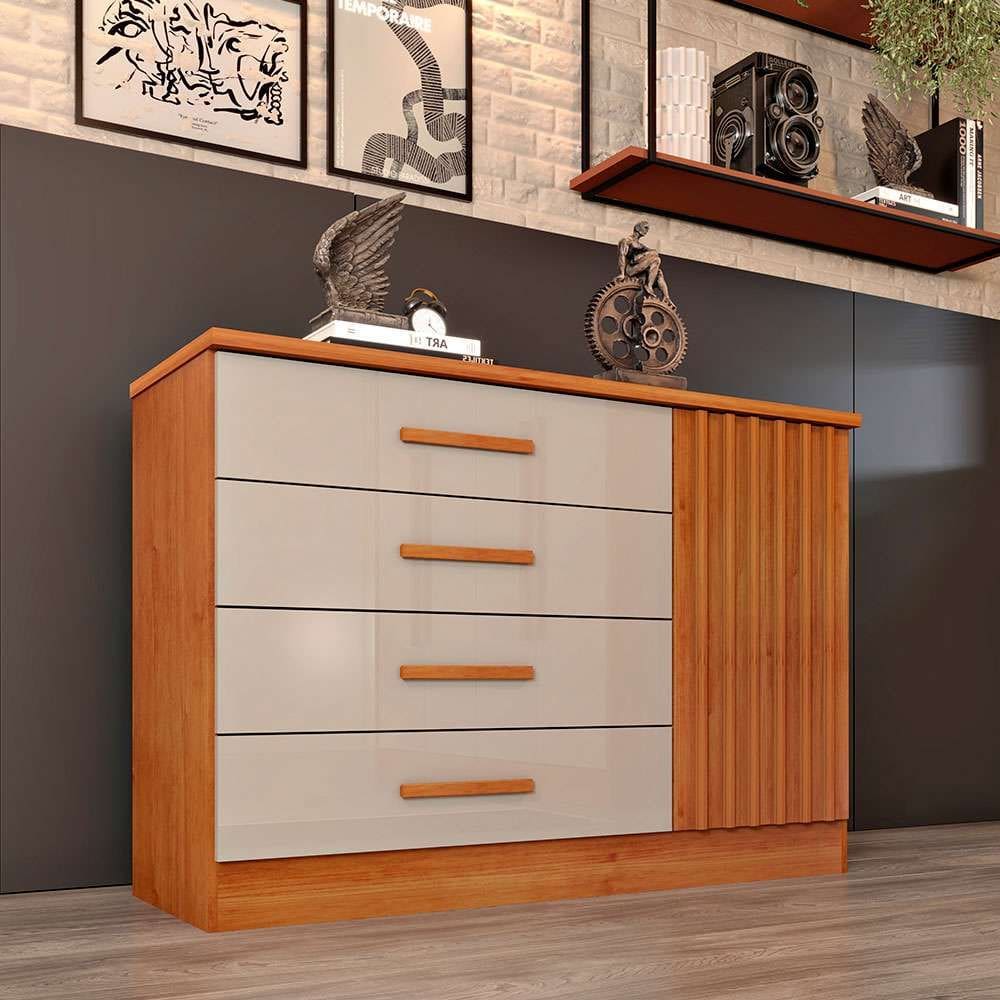 cômoda hera 1 pt 4 gv cinamomo e off white