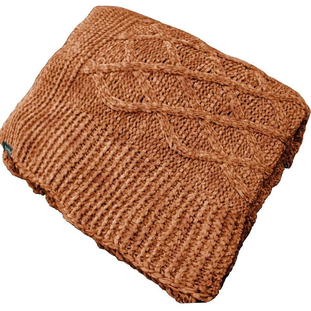 Manta Peseira de Tricot 90x180 Cm - Aran Terracota