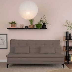 sofá-cama casal 3 lugares prince suede marrom