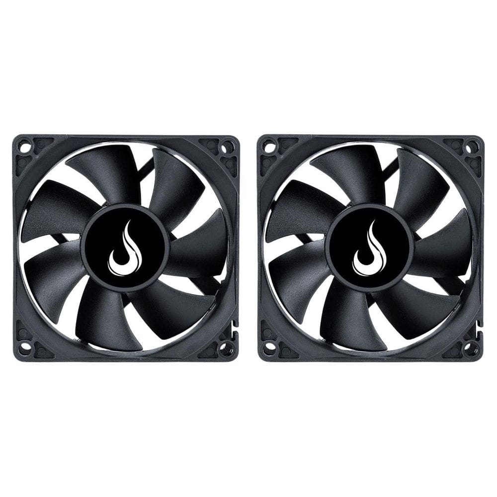 Kit 2 Cooler Fan Rise Mode Black 80Mm 12V Preto Rm-Bk-02-Fb