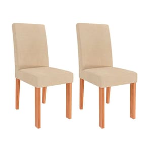 conjunto com 2 cadeiras maia linho gengibre e cinamomo