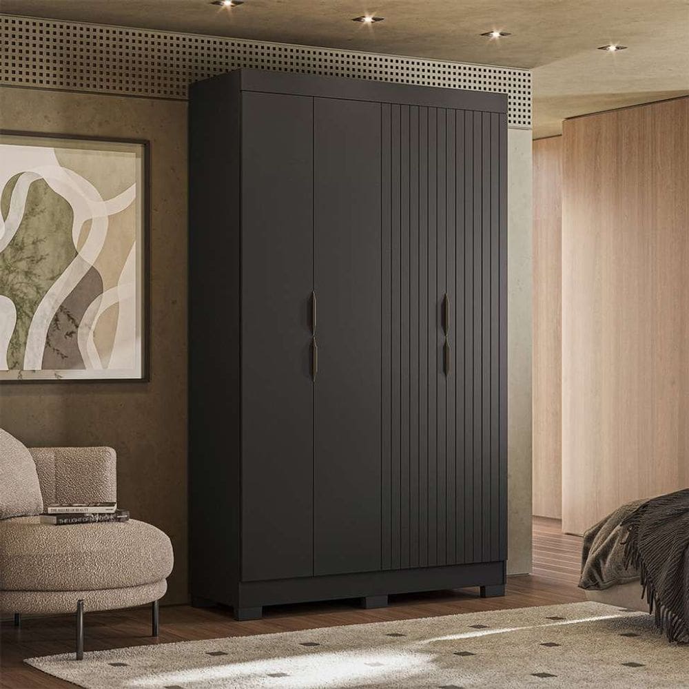 guarda-roupa solteiro york 4 pt 2 gv preto