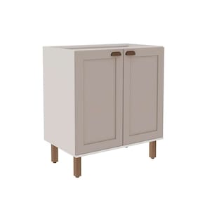 balcão de cozinha sem tampo iluminata 2 pt branco e 80 cm