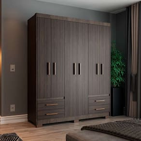 guarda-roupa casal priy 6 pt 4 gv capuccino wood