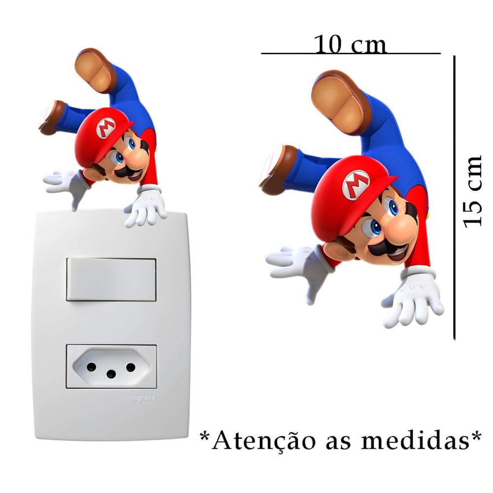 Adesivo De Interruptor Mario Mod01