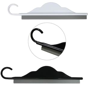 Rodo De Pia De Plastico Com Gancho Preto / Branco 20X4,5Cm