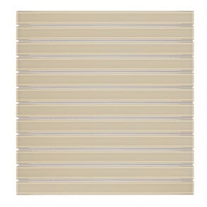 Pastilha de Vidro Lisa 30cmx 30,9cm Filetto Glass Mosaic Placas Bege Claro