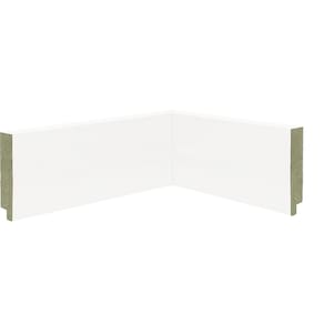 Rodapé de MDF 5cm x 15mm x 2.20m Revestido Liso Casablanca Branco