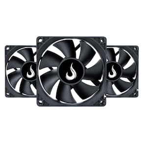 Kit 3 Cooler Fan Rise Mode Black 80mm 12v Preto - RM-BK-02-FB