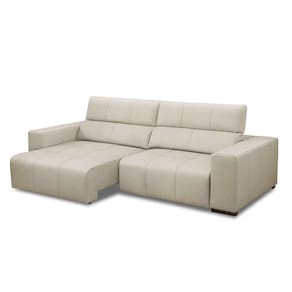 sofá 4 lugares retrátil e reclinável bramare molas ensacadas couro branco 250 cm