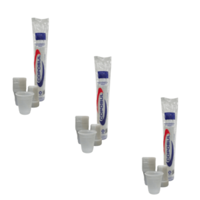 Kit 3 Pacotes Copo 180ml Coposul PS Branco Com 100 Unidades