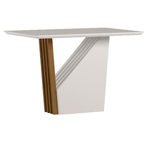 Mesa de Jantar 120x80 cm Veneza com Vidro Ype Off White – New Ceval