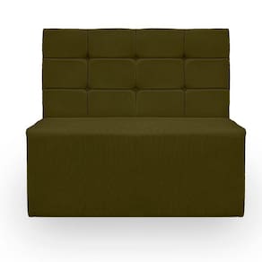 Cabeceira Casal Estofada Para Cama Box Ayla Veludo Cor Capuccino