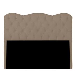 Cabeceira Casal Estofada Para Cama Box Ayla Veludo Cor Capuccino