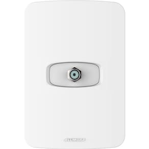 Tomada Coaxial Tv/vídeo com 1 Placa 4X2 Gracia Maxx Alumbra Branco