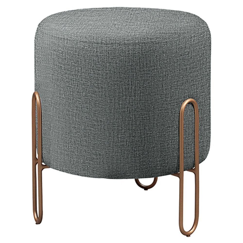 Puff Banqueta 45x50cm Mali Luxo Cinza