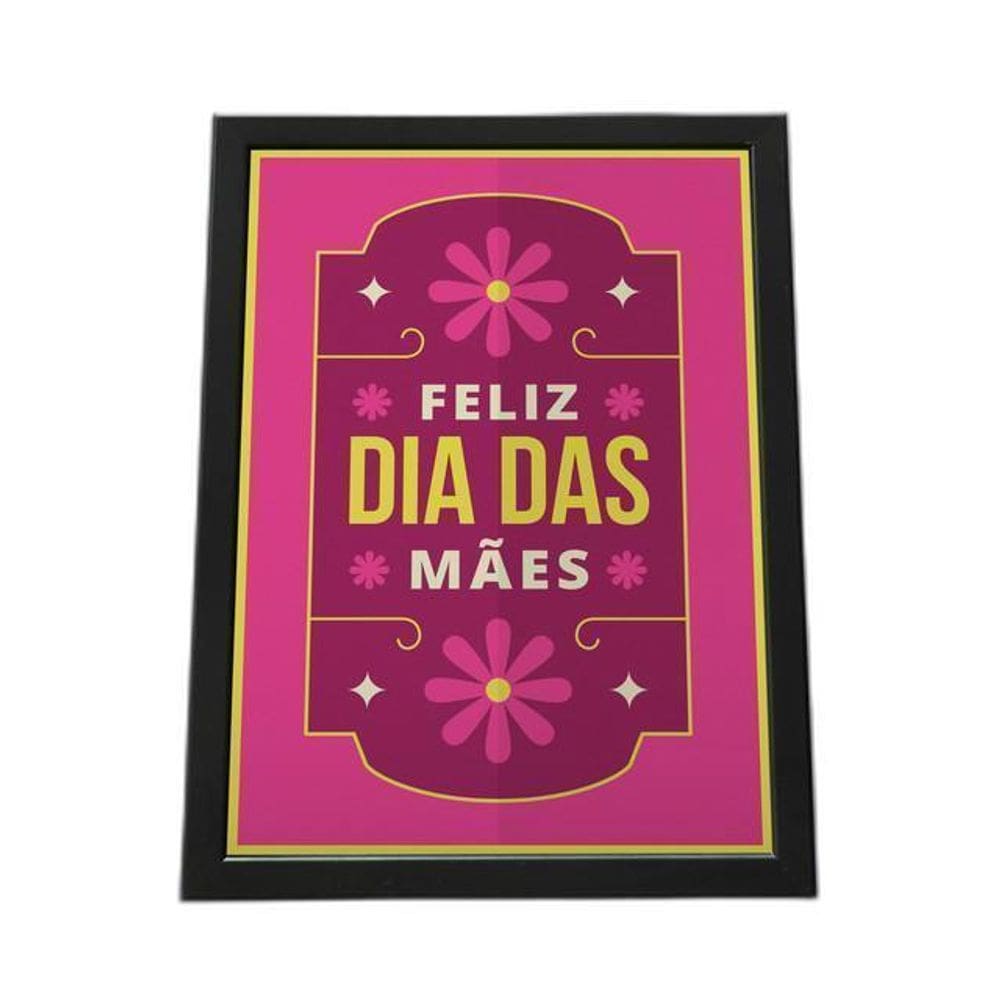 Quadro Com Moldura Mãe Eu Te Amo, Rosas 5