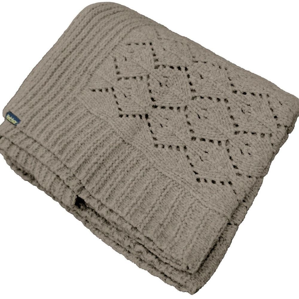 Manta Peseira de Tricot Cinza 90x180 Cm - Pavone Cinza