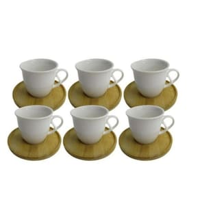 Jogo Xicara Porcelana Pires Bambu Cafe Havana Fuentes