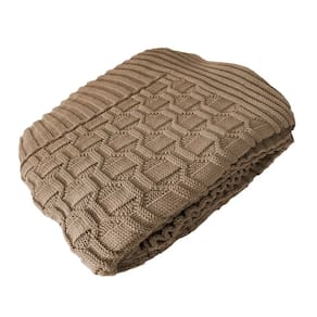 Manta Peseira de Tricot 90x180 Cm - Diamond Castor
