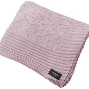 Manta Peseira de Tricot 90x180 Cm Link Rose