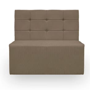 Cabeceira Casal Estofada Para Cama Box Ayla Veludo Cor Capuccino