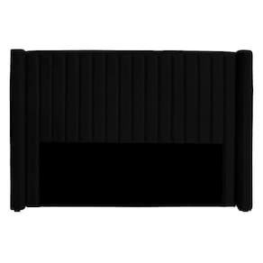 Cabeceira Casal Estofada Para Cama Box Alicia Veludo Cor Preto
