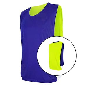 Kit com 15 Coletes Esportivos Dupla Face TRB Azul e Verde Limão