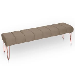 Cabeceira Casal Estofada Para Cama Box Ayla Veludo Cor Capuccino