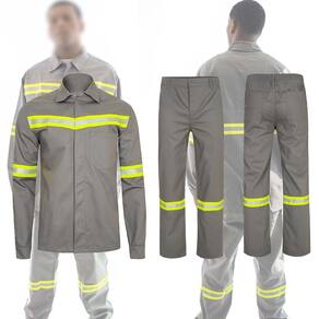 Conjunto Uniforme EPI Nr10 Faixa Refletiva Segurança do Trabalho Mecanico Eletricista Construção Obra Serviço
