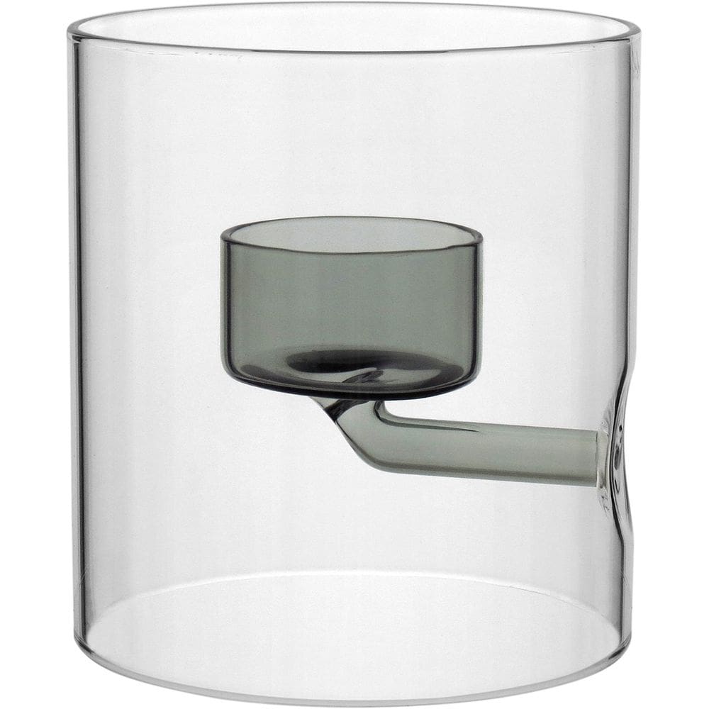 CASTIÇAL BOROSSILICATO 11x12x12cm TRANSPARENTE DECORATIVO PORTA VELA