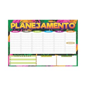 Mural Planejamento Escreve E Apaga Em Mdf 30X45Cm Caneta E