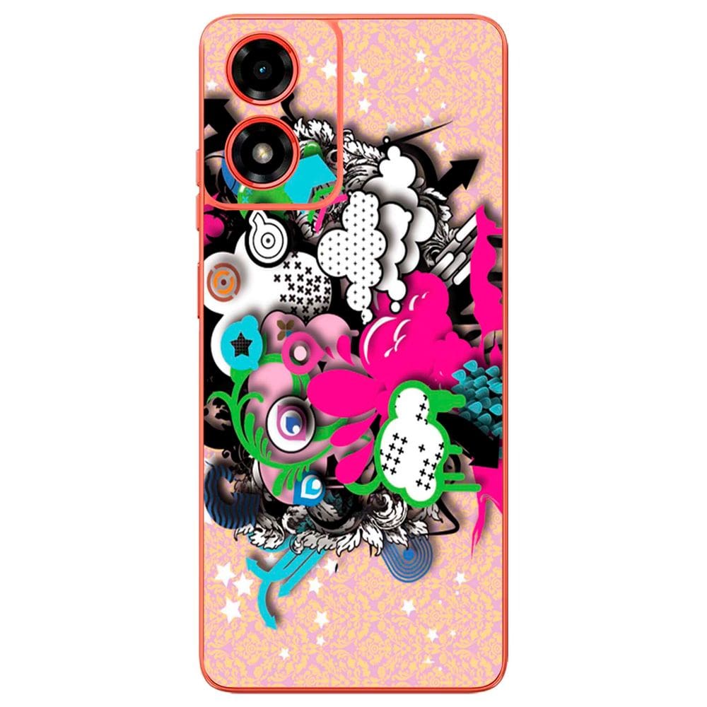Capa Adesivo Skin104 Verso Para Motorola Moto G04S (2024)