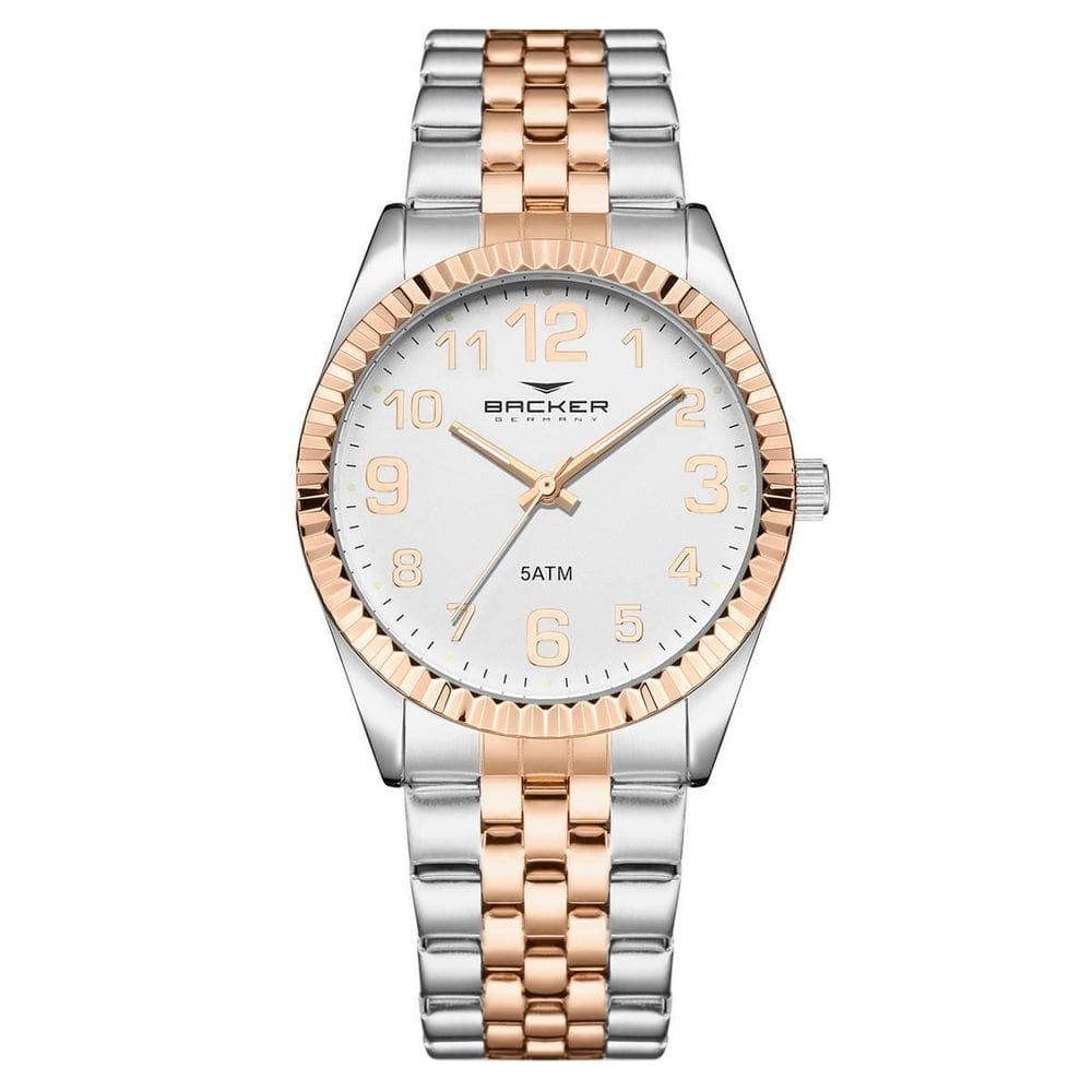 Relógio Backer Feminino Ref: 10302134F Br Clássico Bicolor