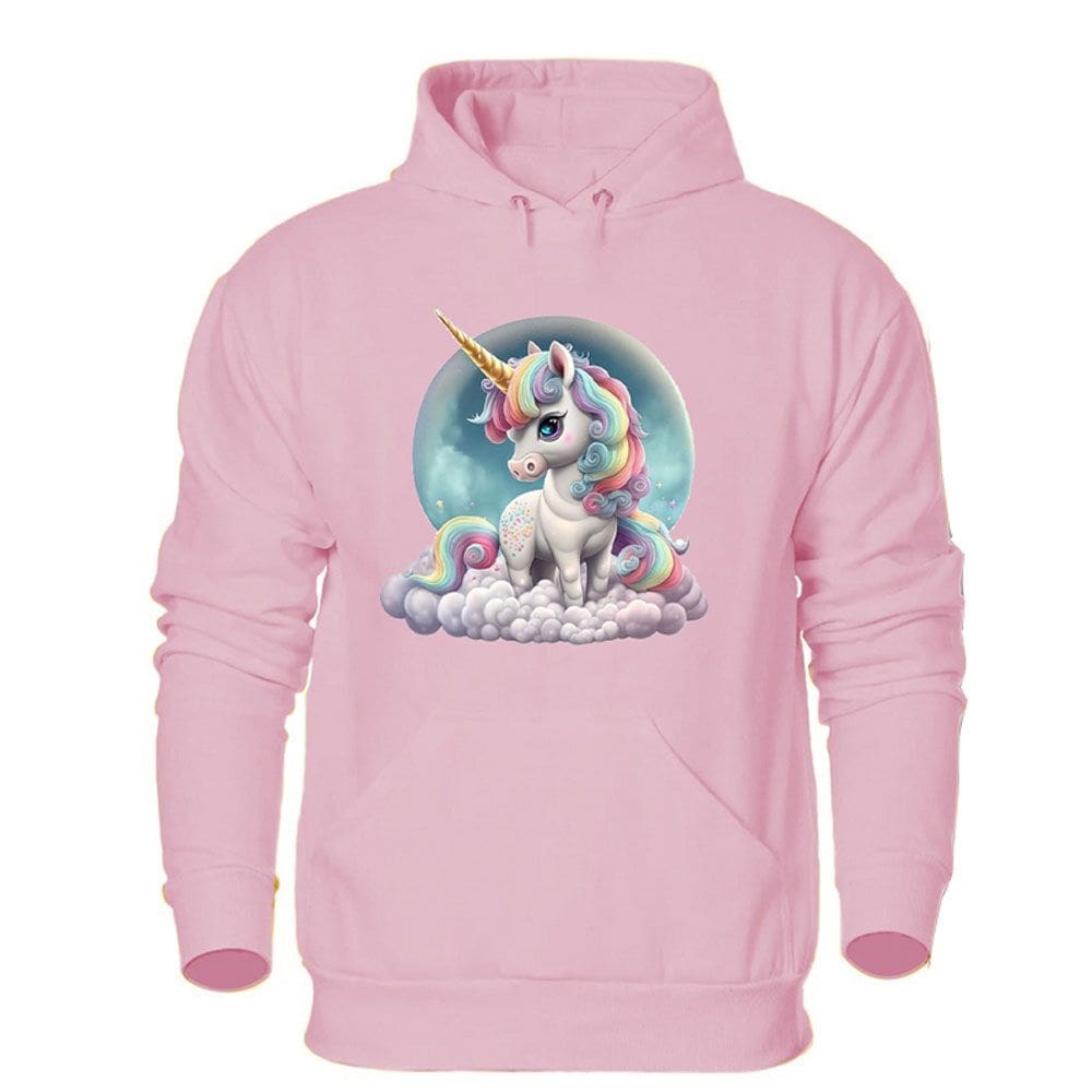 Blusa de Frio Abrigo Moletom Quentinho Plus Size Feminino Estampa Unicornio Confortavel Macia