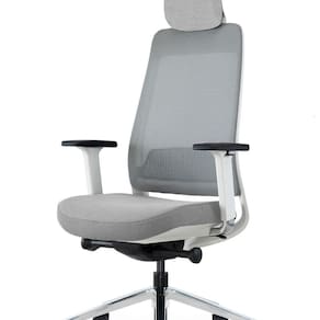 Cadeira Escritório Presidente Filo A1 bs Branco/Cinza