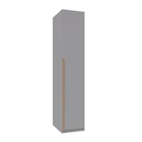 Guarda-roupa Modular 40cm 1 Porta com Prateleiras Jade Cabecasa Madeiramadeira Cinza Urbano