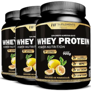 3X Whey Protein Power Nutrition Maracuja Hf Suplementos