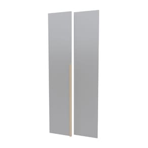 Kit 2 Portas para Guarda-Roupa de Canto Reto Modular 95cm Jade CabeCasa MadeiraMadeira Cinza Urbano