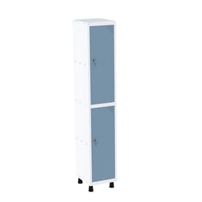Roupeiro em Aço Mt 1v 2 Portas - Fechadura Branco/Azul Dali