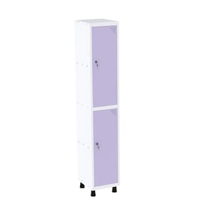 Roupeiro em Aço Mt 1v 2 Portas - Fechadura Branco/Lilás