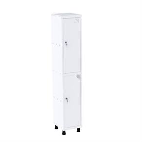Roupeiro em Aço Mt 1v 2 Portas - Fechadura Branco
