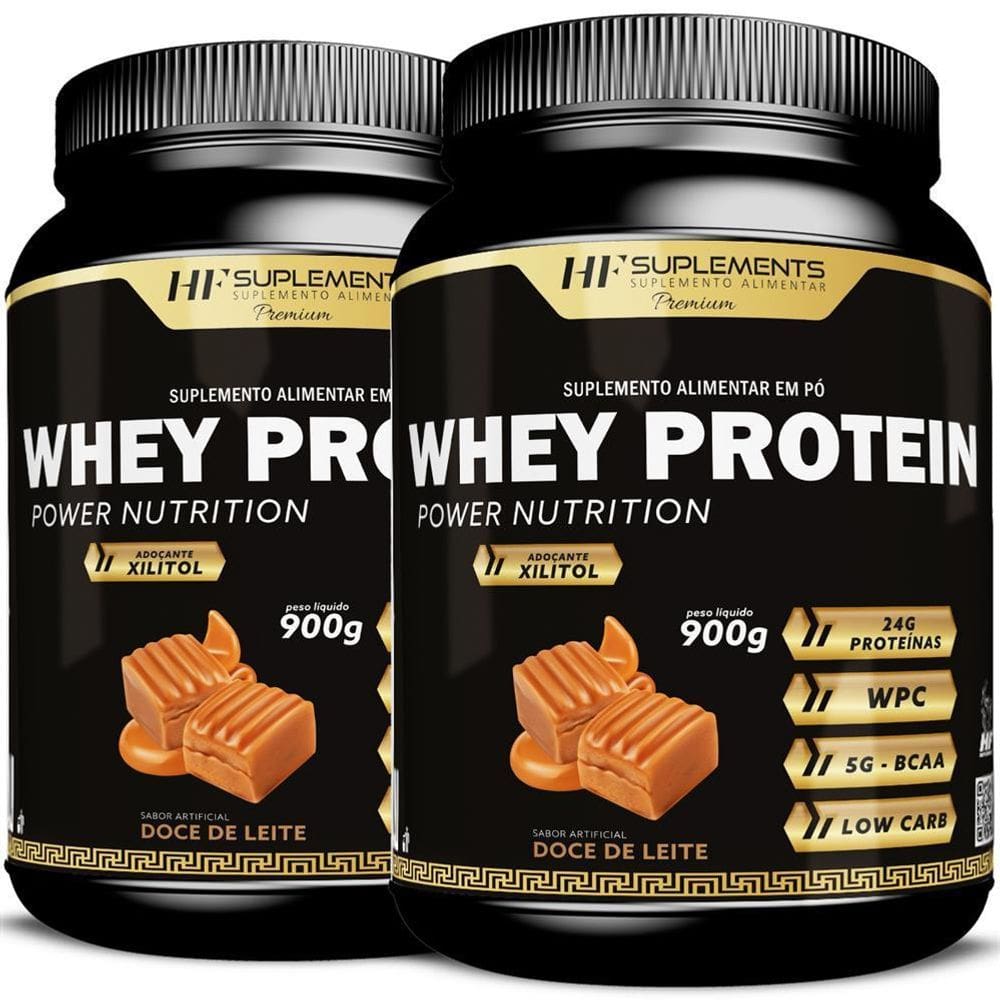 2X Whey Protein Power Nutrition Doce De Leite Hf Suplementos